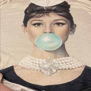 Breakfast at Tiffany’s Graphic Tee with Bubblegum Design